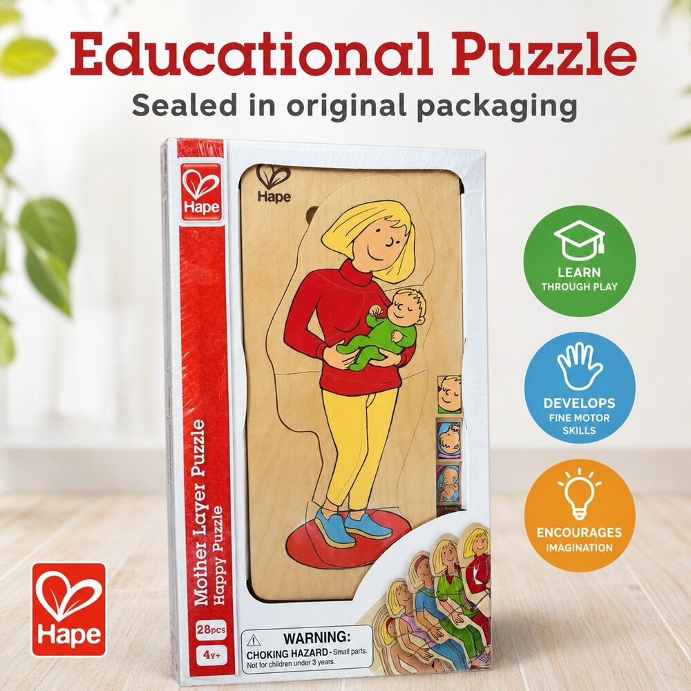 Hape Mother Layered Puzzle Educational Wood Puzzle Model BEL17024